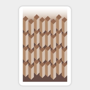 Erecting brown Cubes Sticker